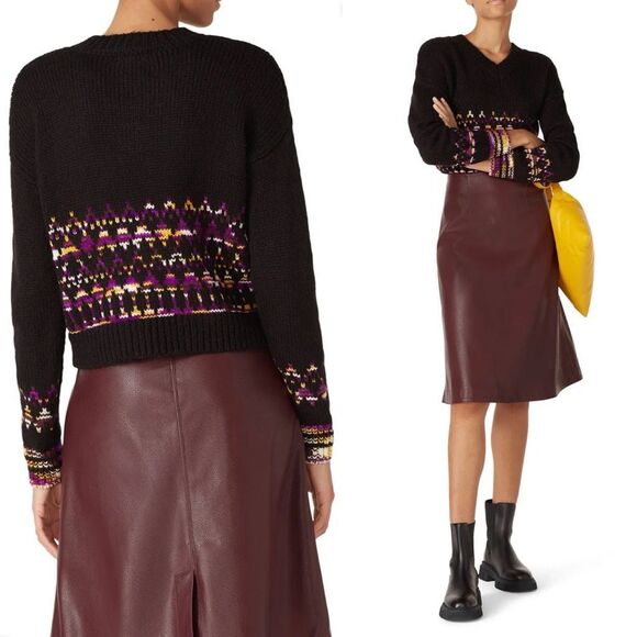 Scotch & Soda Maison Scotch Metallic Fair Isle Wool-Blend Sweater | medium | cro - Picture 4 of 12